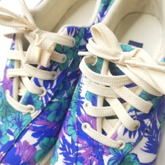 Easy Spirit Sneakers Blue Floral Laces Size 8.5M - Picture 4 of 4